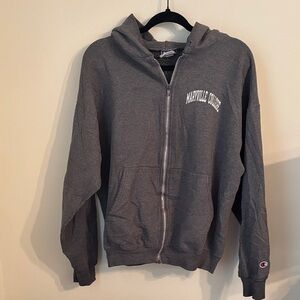 Champion Dark Gray Maryville College in Maryville, TN Zip-Up Hoodie